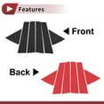 thumbnail image 3 of Recorte de Ventana del Pilar de la Puerta Único Bargains Frontal Trasero Izquierda Derecha para Lexus RX 2016-2022 Etiqueta Antirrayaduras Cubierta Exterior del Pilar de la Puerta Negra 6 Pcs, 3 of 6
