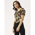 thumbnail image 2 of DressBerry Women’s Printed Cotton Flex Square Neck Top Front Buttoned Short Puffed Sleeves Waist Length Party Wear Light Weighted Casual Summer Top, 2 of 7