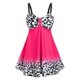 thumbnail image 1 of Tallas grandes Impresión de vaca Imperio Cintura Tankini Traje de baño Rosegal Blusas Tallas Grandes, 1 of 5