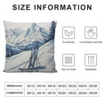thumbnail image 5 of MLJA Winter Throw Pillow Cushion Cover, Sketchy Graphic of a with Ski Elements in Snow Relax Calm View, Decorative Square Accent Pillow Case,Charcoal White, 5 of 5