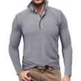 thumbnail image 2 of VSSSJ Casual Shirts for Men Big and Tall Solid Color Long Sleeve Button Collared Pullover Tops Casual Cozy Breathable Sport Basic Tshirts Gray XXL, 2 of 7