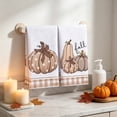 thumbnail image 6 of 2 Pack Kitchen Dish Towels with Fall Thanksgiving Pumpkin Decorations, Highly Absorbent Waffle Weave Hand Towels for Cooking Baking Home Halloween Decor, 24x16 inch Multicolor Harvest Towels, 6 of 6