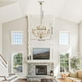 thumbnail image 5 of Rustic Candle Round Chandelier, Chandeliers for Dining Room Powerful Lighting, 5 of 16