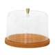 thumbnail image 5 of Soporte de madera para tartas, bandeja multiusos para tartas, ideal para eventos festivos, cumpleaños Marrón L, 5 of 9
