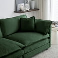 thumbnail image 4 of Chenille Fabric Ottomans Footrest to Combine with 2 Seater Sofa, 3 Seater Sofa and 4 Seater Sofa, Green Chenille, 4 of 6