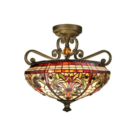 

Baroque Metal and Resin Semi-Flush Mount in Antique Golden Bronze Finish