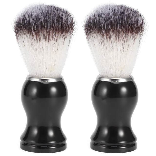 2 piezas de cepillo de barba de nailon sintético portátil para hombres, cepillo de afeitar para limpieza facial, herramienta de aseo