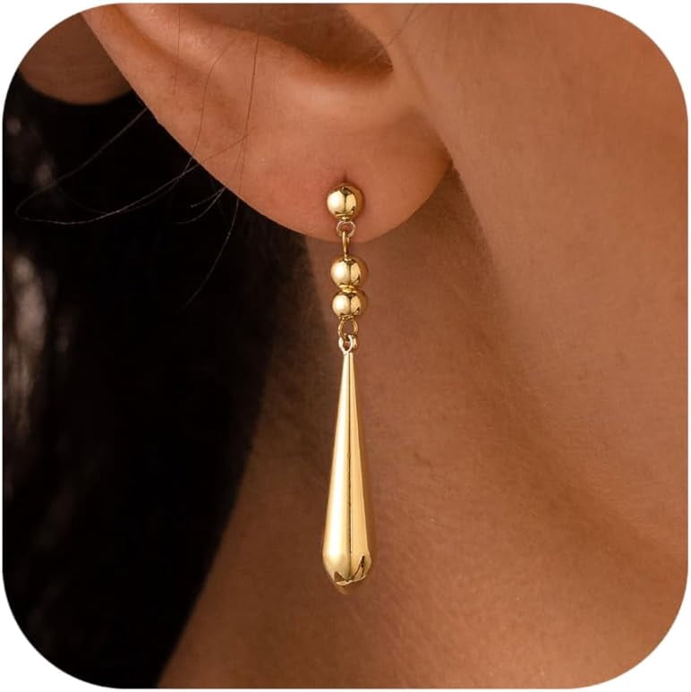 Stud Earrings For Women - 14k Gold Plated Dainty Earring Set With Butterfly & Heart CZ - Hypoallergenic Cartilage Hoops