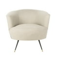 thumbnail image 2 of SAFAVIEH Arlette Mid-Century Velvet Accent Chair, Light Grey, 2 of 7