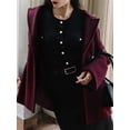 thumbnail image 6 of Women's Casual Summer Short Sleeve Cardigan Button Down Knitted Sweater Basic Crew Neck Crop Tops Black S, 6 of 7