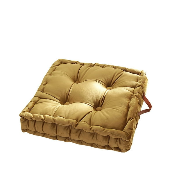 Xihbxyly Cojín de Suelo Grueso, Relleno de Terciopelo Suave, Asas de Cuero para Facilitar Su Transporte, Soporte Cómodo para Espalda y Caderas, Apto para Sillas, Sofás, Tatamis, Uso En Casa o En La O