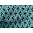 thumbnail image 4 of oneOone Organic Cotton Voile Teal Blue Fabric Argyle Check Print Fabric By The Yard 42 Inches Wide, 4 of 4