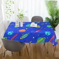 thumbnail image 3 of Yayeee Tablecloths 54" x 72" Rectangle Wrinkle Resistant Party Table Cover, Colorful Cartoon Planets, 3 of 8