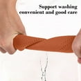 thumbnail image 4 of Orange Leather Car Armrest Pad Central Console Cover Elbow Support Cushion, 4 of 6