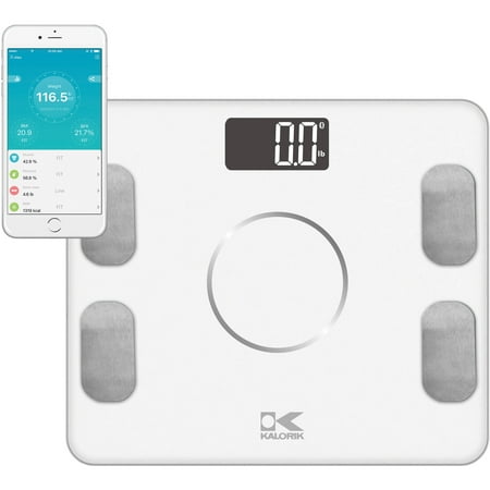 Kalorik Bluetooth Electronic Body Fat Scale With Ysis Kalorik Bluetooth Electronic Body Fat Scale With Ysis White