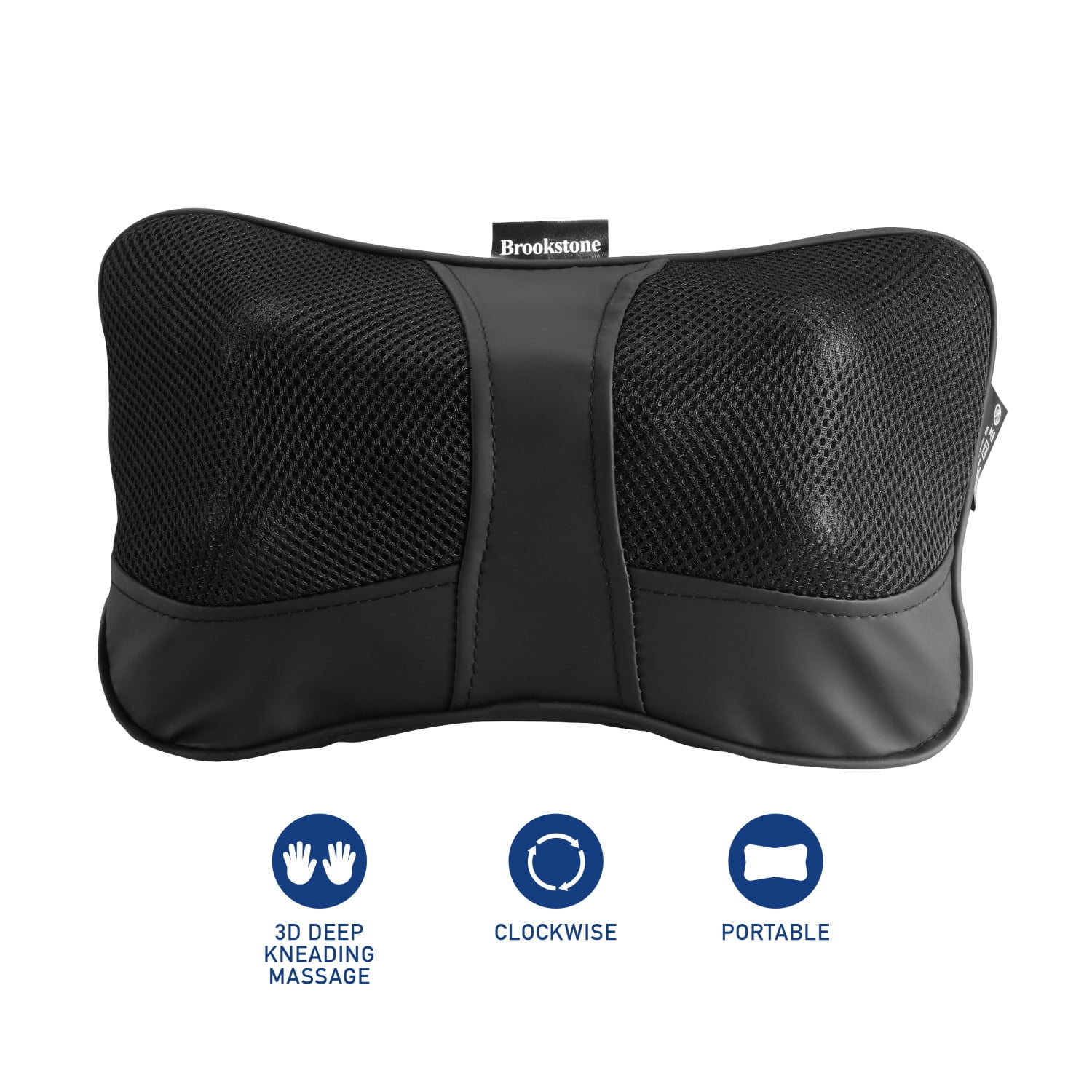 Brookstone Shiatsu Neck & Lumbar Massage Pillow, 6 Massage Nodes
