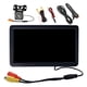 thumbnail image 2 of Cámara de visión trasera 7.0 pulgadas Park Assist 170  degree Ángulo 8 Cámara LED Impermeable Cable de video de 10M Kit de cámara redonda Resolución 1024x60 Soledad Cámara de marcha atrás, 2 of 10