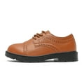 thumbnail image 3 of kkdom Boys Girls Dress Oxfords Shoes School Shoes For Kids Lace Up Leather Shoes Brown 4 Bid Kid, 3 of 6