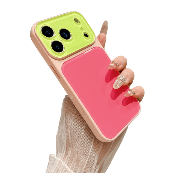 Summer Vibe Dopamine Contrast Color Phone Case, Dopamine Color Block Phone Case for iPhone 17/16/15/14, Pro, Pro Max