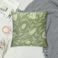 thumbnail image 2 of Fenyluxe Sage Green Tulip Throw Pillow Covers Rustic Transparent Tulip Floral Pattern Cushion Decorative Pillowcases for Bedroom Living Room Sofa Home 22x22in, 2 of 5