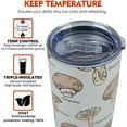 thumbnail image 3 of Mushroom Print Tumbler 20 oz Insulated Stainless Steel Travel Cup with Lid & Straw, Double Wall Coffee Mug, Perfect Birthday Gifts for Mom, Sister, Friends, Women, 3 of 6