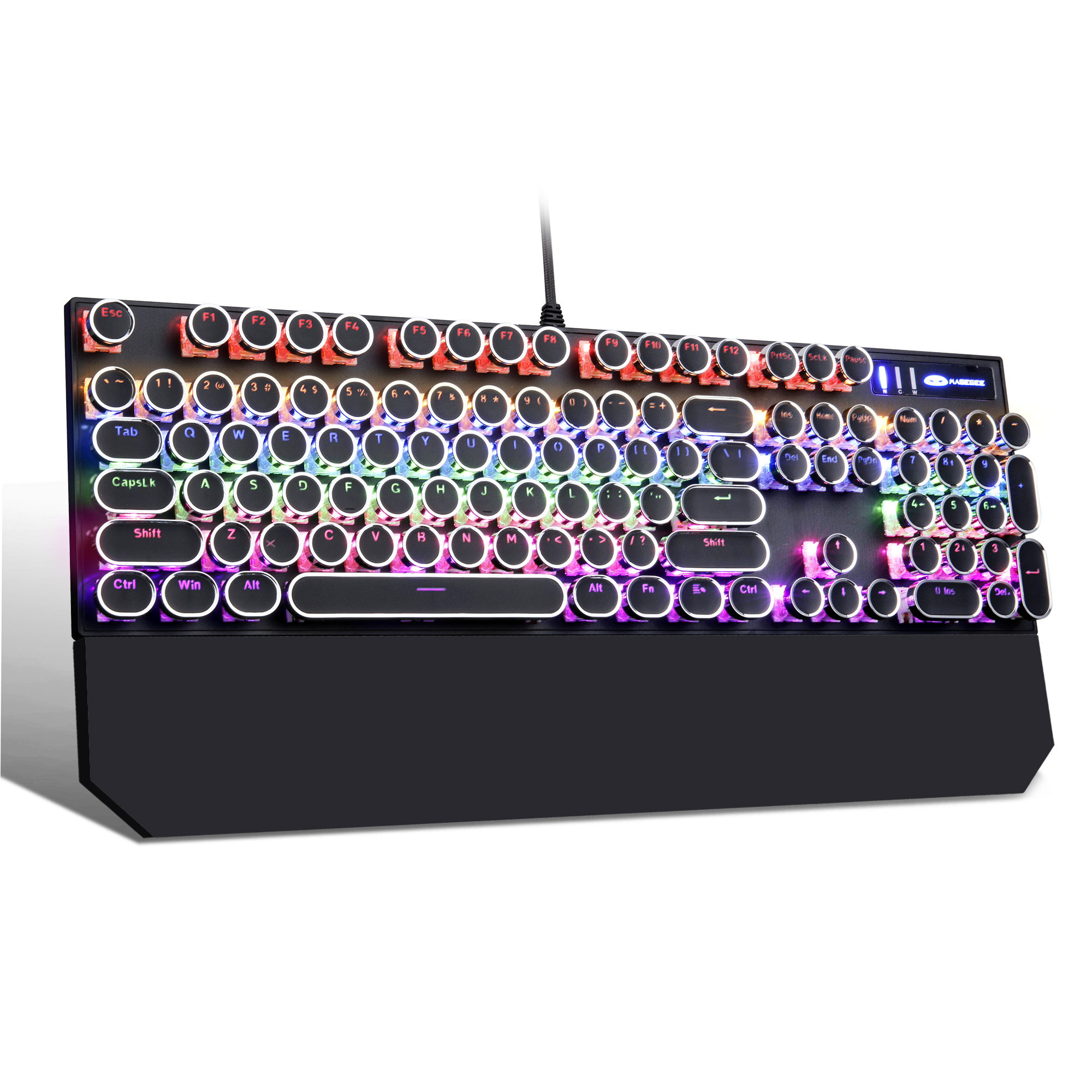 MageGee Typewriter Wired Gaming Keyboard RGB Black