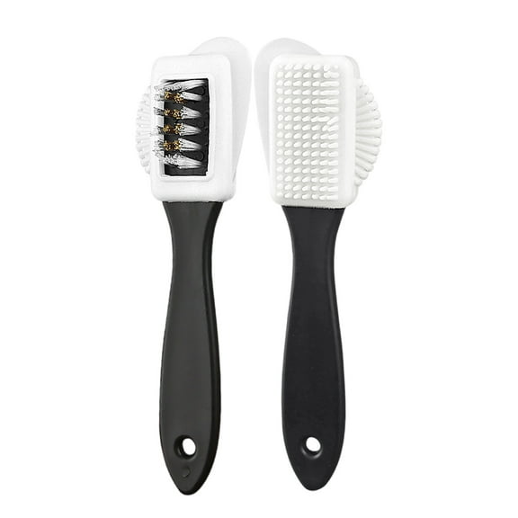 RUISINERY Shoe Cleaner Brush for Shoes & Boot Care 4 Ways Shoes Brush,Shoe Cleaner with Brass & Nylon Bristle Gifts