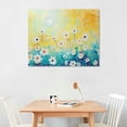 thumbnail image 2 of JRXY  White Flower with Painted Textured Modern Colorful Canvas Wall Art Contemporary Botanical Pictures Abstract Aesthetic Artwork for Living Room Bedroom Bathroom Decor 16x12in, 2 of 6