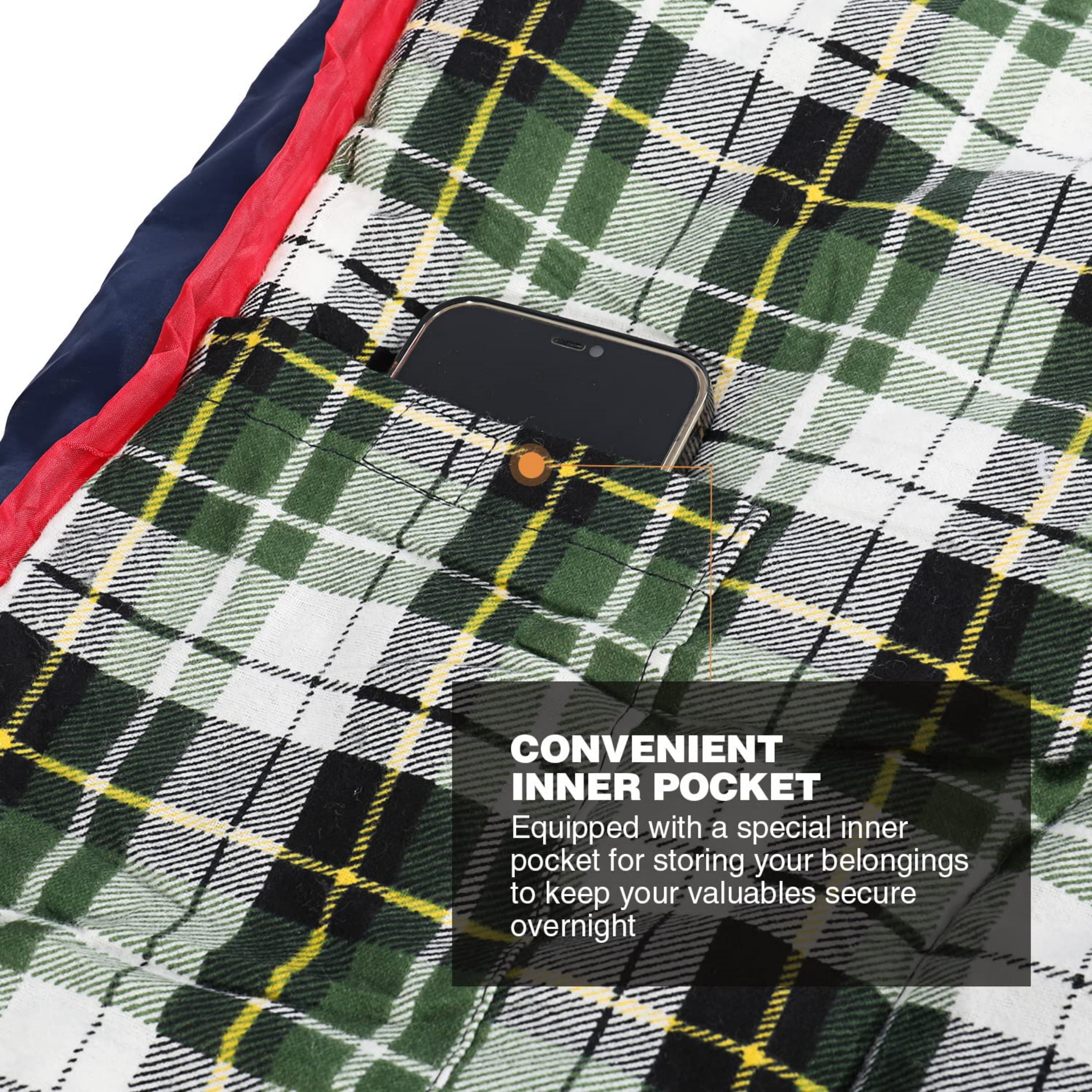 RedSwing Sleeping Bag for Adults Camping Backpacking, Cotton Flannel Envelope Sleeping Bags with 2lbs Filling
