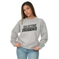 thumbnail image 4 of Sarcastic Attitude Selective Listener Unisex Plus Fleece Graphic Sweatshirt Brisco Brands 4X, 4 of 5