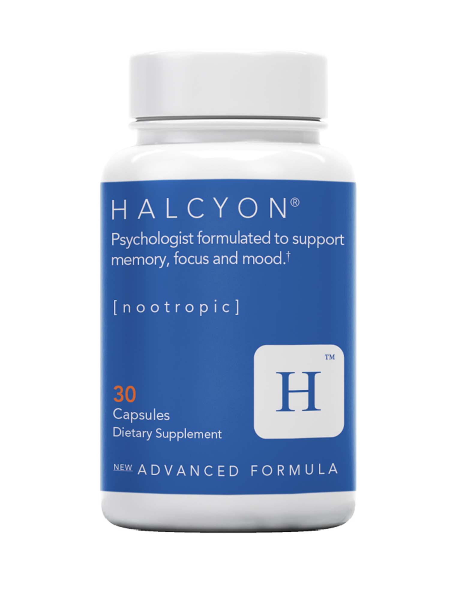 Halcyon Blue NOOTROPIC Brain Booster Supplement Extra Strength