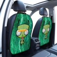 thumbnail image 3 of Alien Invader Zim 2 PCS Car Seat Protector Backseat Car Organizer Accessories Decor Adjustable Seat Back Protector Anti-kick Storage Mat For Universal Car, 3 of 9