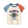 thumbnail image 2 of Lilgiuy Fashion Saving Lilgiuy Retro T-Shirt for Little Boys Casual Round Neck Graphic Printed Tee Baseball Running Tops(1-9 Years), 2 of 5