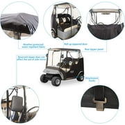 10L0L Golf Cart Enclosure for 2 Passenger EZGO TXT/RXV, Waterproof Transparent Storage Driving Rain Cover