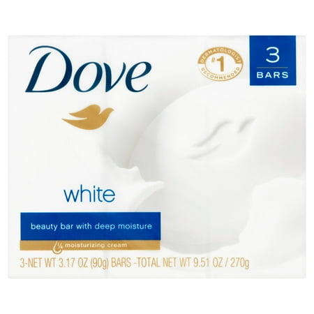 Dove White Beauty Bar, 3.17 oz, 3 Bar - Walmart.com