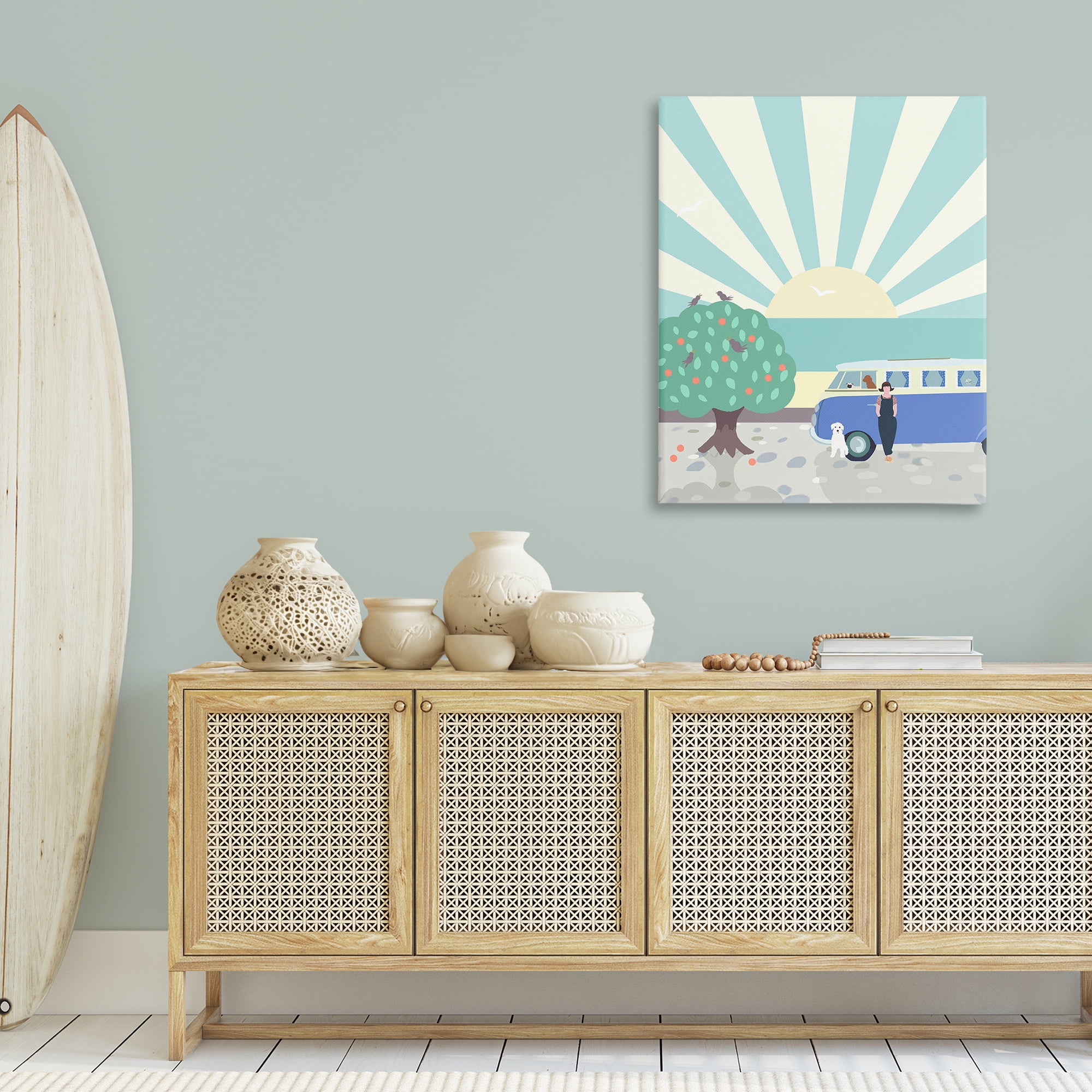 Stupell Industries Road Trip Stop Nautical & Beach Painting Wrapped Canvas Art Print Wall Art, 30 x 40