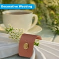 thumbnail image 7 of Uxcell 12Pcs Leather Napkin Rings Rustic Table Decor Thanksgiving Brown, 7 of 7