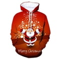 thumbnail image 1 of Sudaderas con capucha navideñas de Papá Noel y alce, ropa informal con impresión 3D, sudaderas para hombres y mujeres, Sudadera con capucha de gran tamaño, jerséis para niños, chándales, ropa, 1 of 4