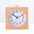 thumbnail image 4 of Shisuyan Wood Desk Clock Beige 1Pcs 3.9X3.8X1.6In, 4 of 9