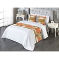 thumbnail image 3 of Abstract Modern Art Bed Runner Set, Geometric Design Triangle and Trapezoid Pattern Print, Decorative Bedding Scarf & 2 Pillow Shams for Hotels Homes, King, Burnt Sienna Cocoa and White, by Ambesonne, 3 of 3