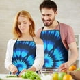 thumbnail image 5 of Blue Tie Dye Mandala Pattern Apron-Garden Aprons for Women with Pockets-Cotton Linen Waterproof Kitchen Cooking Gardening Aprons Adjustable for Kitchen,Cooking,BBQ and Salon 33x27 Inch, 5 of 7