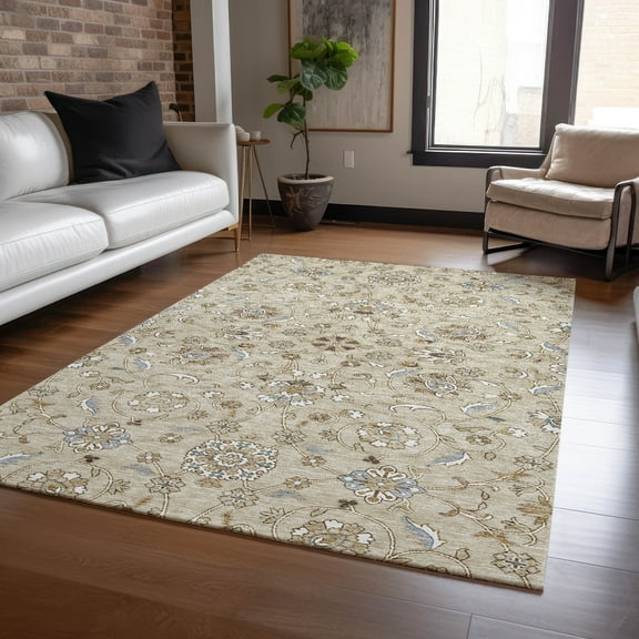 Addison Rugs Chantille Indoor/Outdoor Transitional Moroccan Beige Washable Rectangle Rug, 10' x 14'