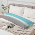 thumbnail image 4 of Teal White Grey Ombre Body Pillow Cover, Pillowcase Protectors with Zipper, Breathable Decorative Throw Pillow Case Cover, Blue Modern Abstract Aesthetics Pillow Shams for Couch Sofa 20x60Inch, 4 of 8