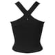 thumbnail image 5 of Camiseta sin mangas con cuello halter lisa para mujer: corte ajustado, tejido elástico, ropa de fiesta/club, tallas S-L, contorno de pecho 62-66 cm, 5 of 5
