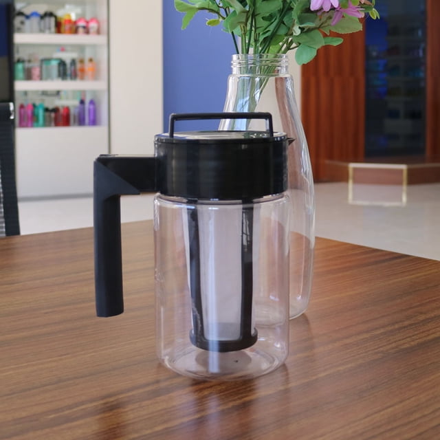 LJNYFDC Cold Brew Coffee Pot Cold Brew Coffee Maker Kettle with Filter Handle Design Airtight Seal Leak Resistant Iced Coffee and Tea Maker Kettle for Delicious Beverages