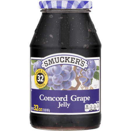 (3 Pack) Smucker's Concord Grape Jelly, 32 oz (Best Grape Jelly Recipe)