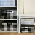 thumbnail image 2 of Houndstooth Foldable Storage Bin Sturdy Base Organize Home Car, 2 of 12