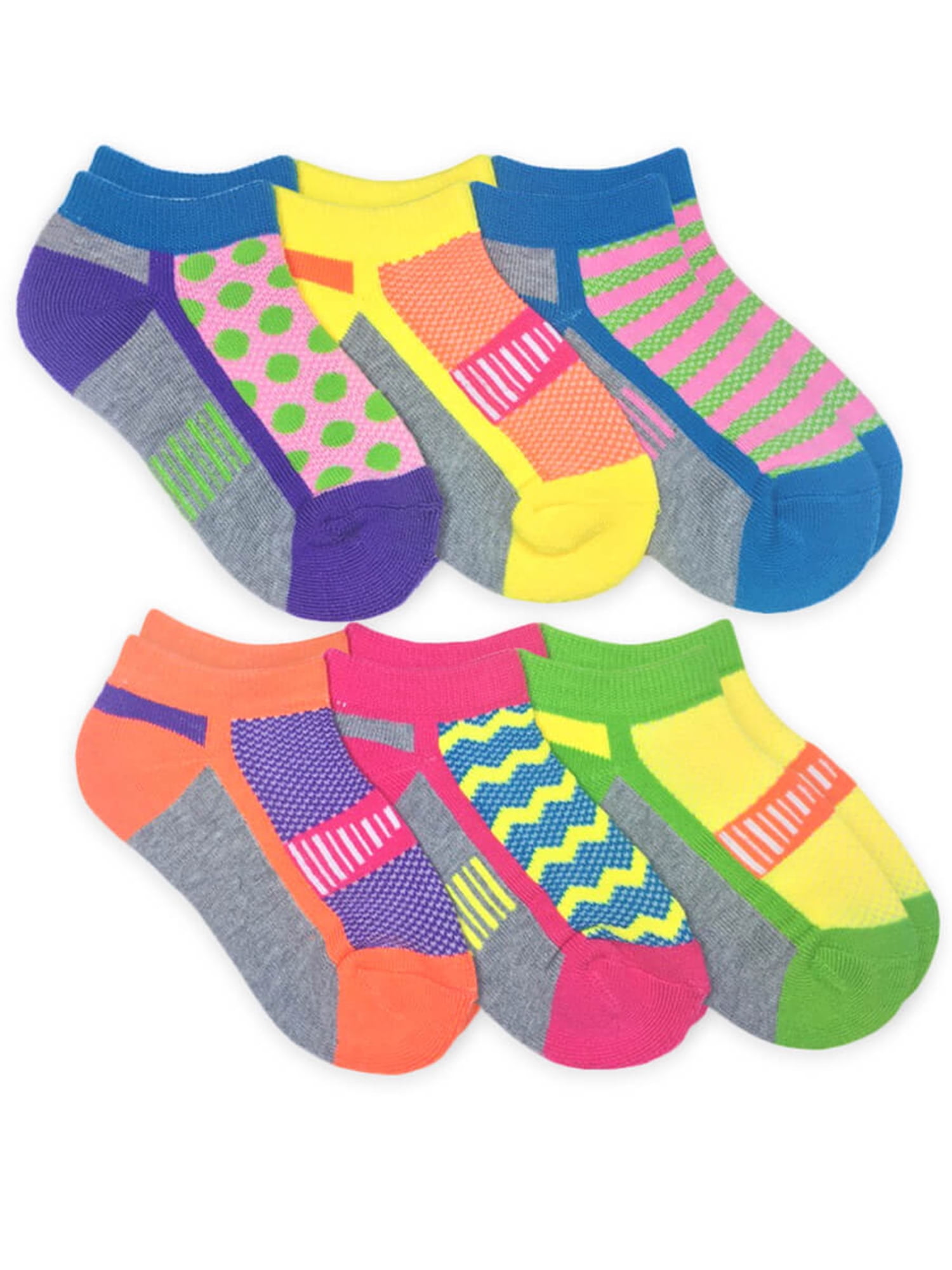 Jefferies Socks Girls Low Cut Socks 6Pack, Sizes XSM