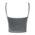 thumbnail image 6 of Women's Slim Fit Crop Camisole Built In Bra Sleeveless Tank Top Stretchy Summer Fashion Tops for Ladies Tops for Women plus Size Apparel T Shirt Sleeveless Undershirts Women Big Crop Top Bar Tops, 6 of 7