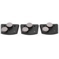 thumbnail image 1 of 3 piezas de almohadillas de pulido de diamante negras de grano 16# con 2 dientes cilíndricos para lijar y pulir hormigón, 1 of 9